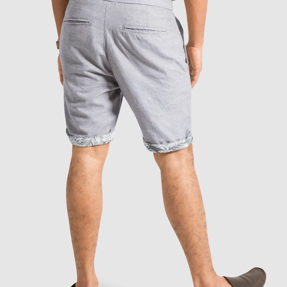 OLGYN Men’s Slim Fit Gray Bermuda Shorts - Picture 2 of 5